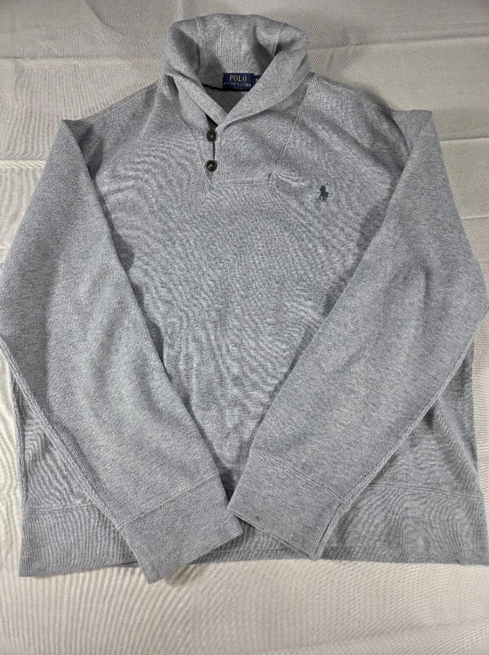Polo Ralph Lauren Gray Shawl Collar Pullover XL